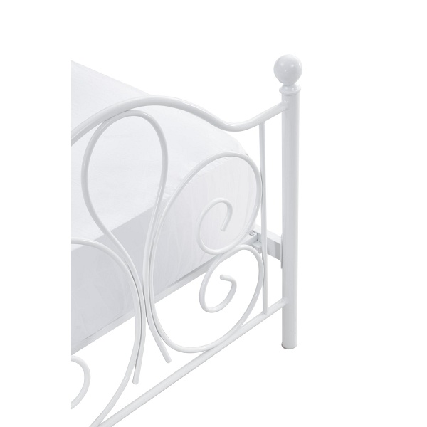 Łóżko PANAMA 90 cm metalowe biały - Halmar