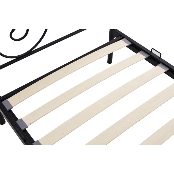 Łóżko PANAMA 90 cm metalowe czarny - Halmar