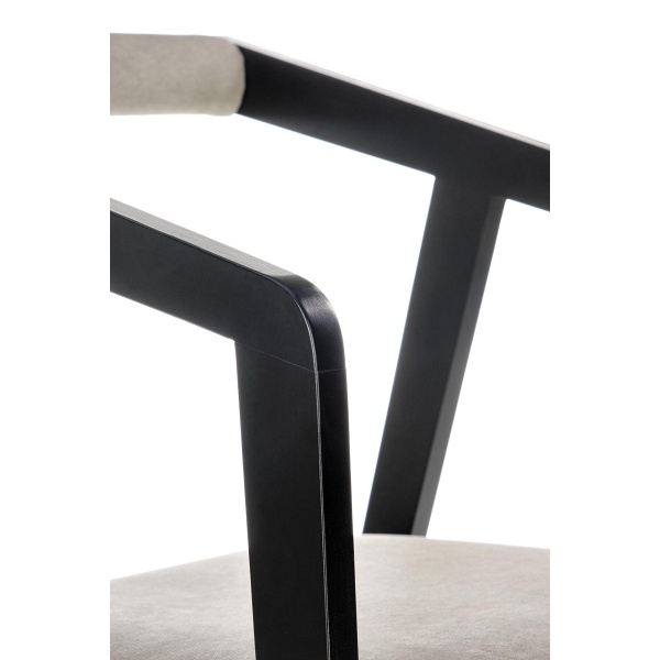 Krzesło AZUL czarny / tap. popiel - Halmar