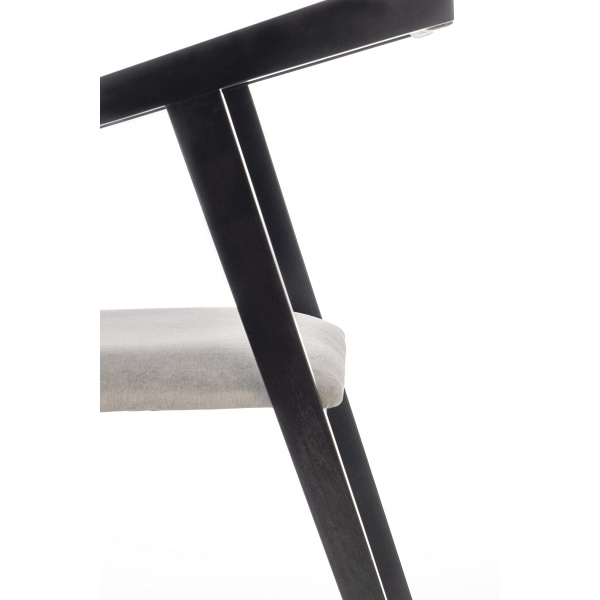 Krzesło AZUL czarny / tap. popiel - Halmar