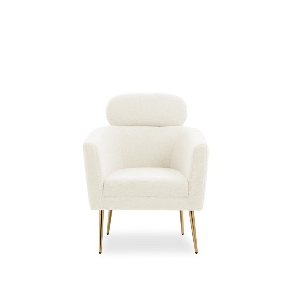 Fotel MELISA wypoczynkowy kremowy / złoty - Halmar