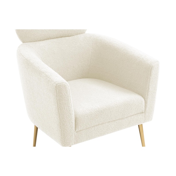 Fotel MELISA wypoczynkowy kremowy / złoty - Halmar