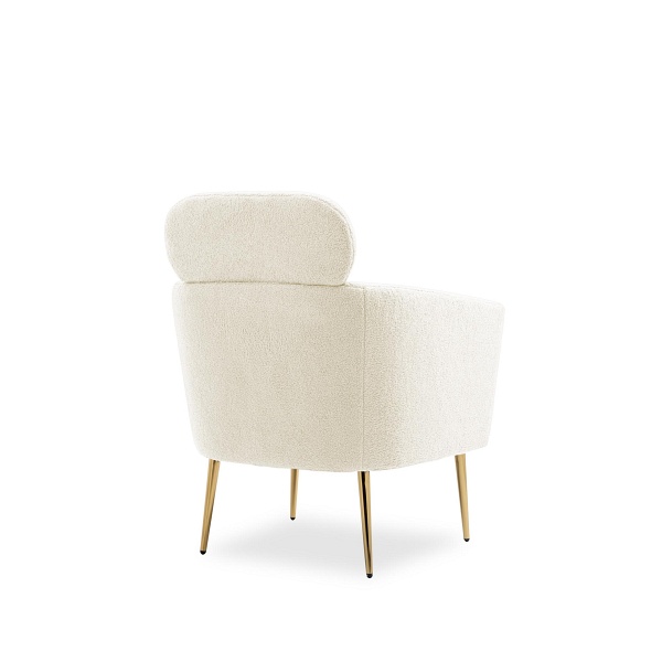 Fotel MELISA wypoczynkowy kremowy / złoty - Halmar