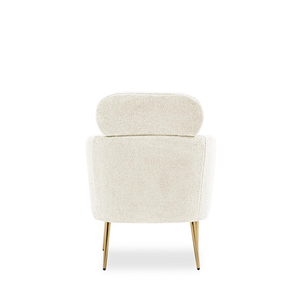 Fotel MELISA wypoczynkowy kremowy / złoty - Halmar