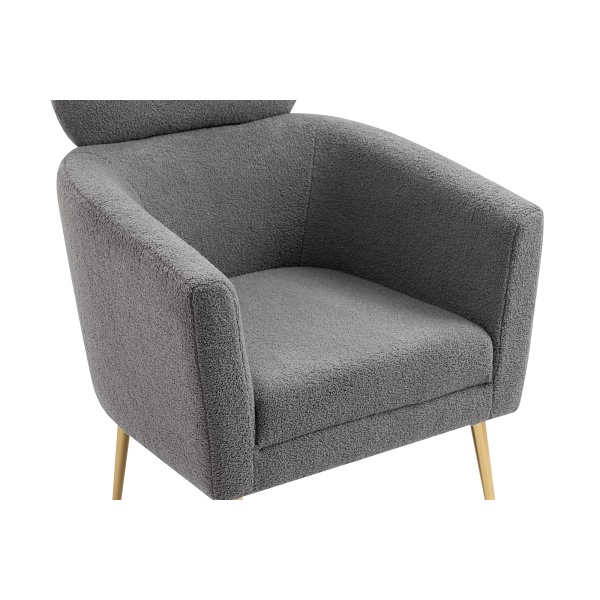 Fotel MELISA wypoczynkowy popielaty / złoty - Halmar