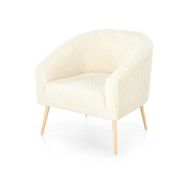 Fotel GRIFON 2 wypoczynkowy kremowy / naturalny ) - Halmar