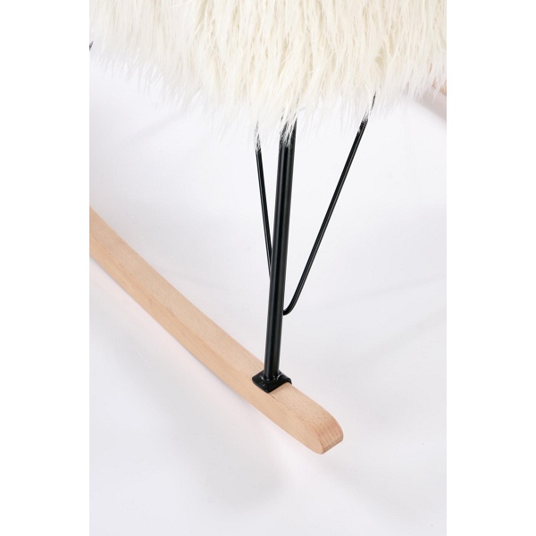 Fotel AUSTIN wypoczynkowy kremowy / czarny / naturalny - Halmar