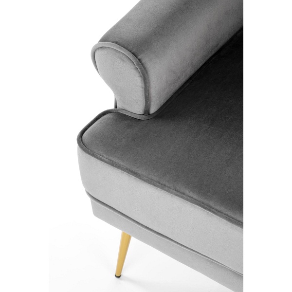 Fotel SANTI wypoczynkowy popielaty / złoty - Halmar