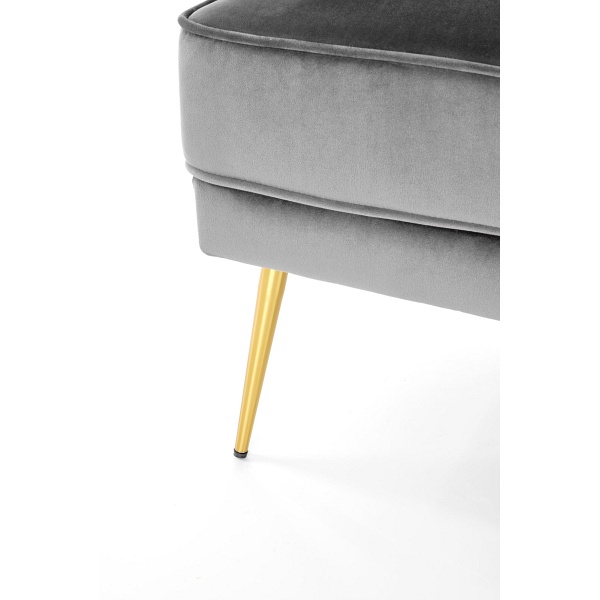 Fotel SANTI wypoczynkowy popielaty / złoty - Halmar