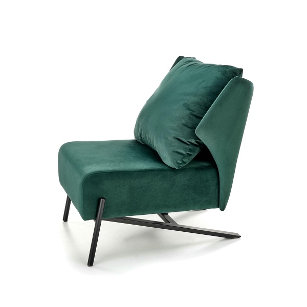 Fotel VICTUS wypoczynkowy ciemny zielony/ czarny - Halmar