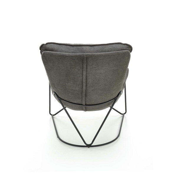 Fotel VOLKER wypoczynkowy c.popiel / czarny - Halmar