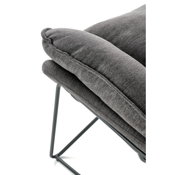 Fotel VOLKER wypoczynkowy c.popiel / czarny - Halmar