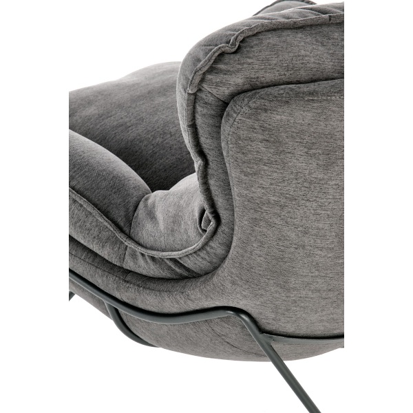 Fotel VOLKER wypoczynkowy c.popiel / czarny - Halmar