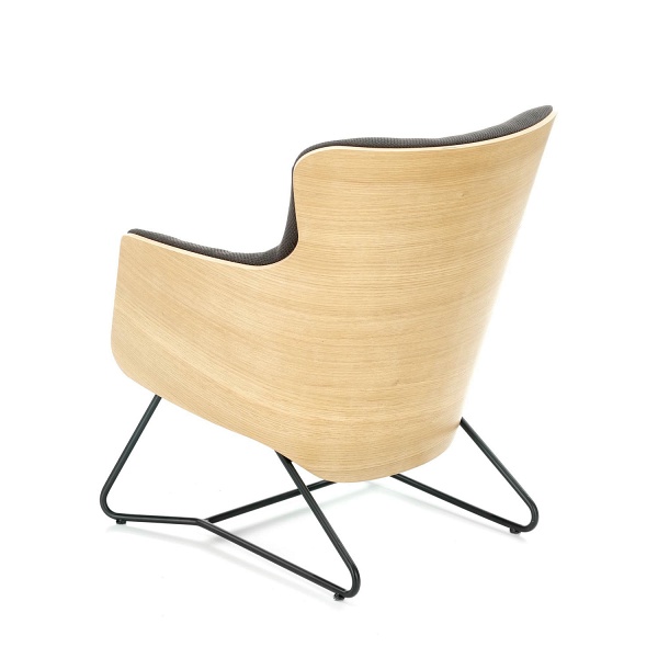 Fotel CHILLOUT wypoczynkowy ciemny popiel / dąb naturalny / czarny - Halmar