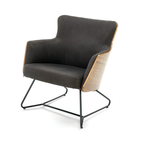 Fotel CHILLOUT wypoczynkowy ciemny popiel / orzech amerykański/ czarny - Halmar