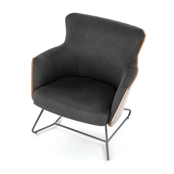 Fotel CHILLOUT wypoczynkowy ciemny popiel / orzech amerykański/ czarny - Halmar