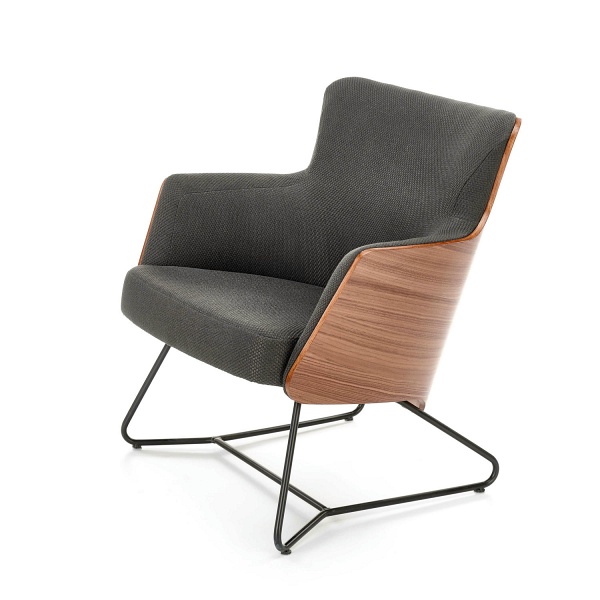 Fotel CHILLOUT wypoczynkowy ciemny popiel / orzech amerykański/ czarny - Halmar