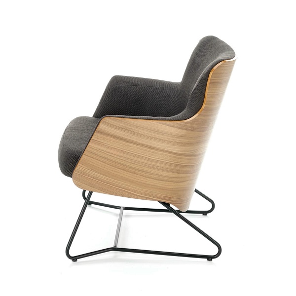 Fotel CHILLOUT wypoczynkowy ciemny popiel / orzech amerykański/ czarny - Halmar