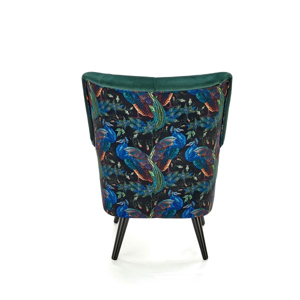 Fotel PAGONI wypoczynkowy c. zielony / czarny - Halmar