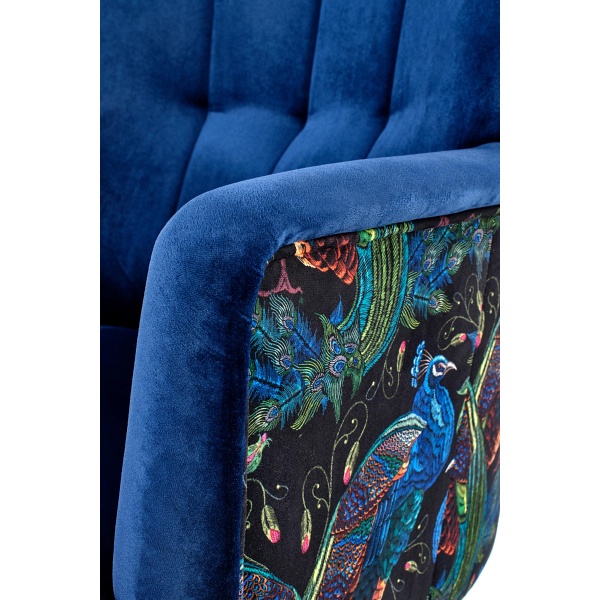 Fotel PAGONI wypoczynkowy granatowy / czarny - Halmar