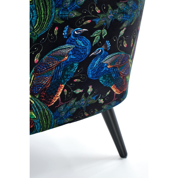 Fotel PAGONI wypoczynkowy granatowy / czarny - Halmar