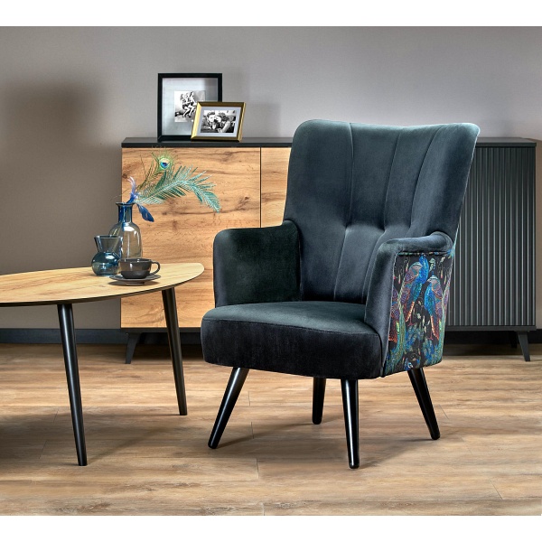 Fotel PAGONI wypoczynkowy czarny - Halmar