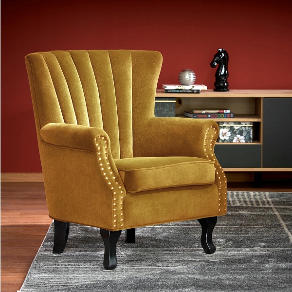 Fotel TITAN musztardowy - Halmar