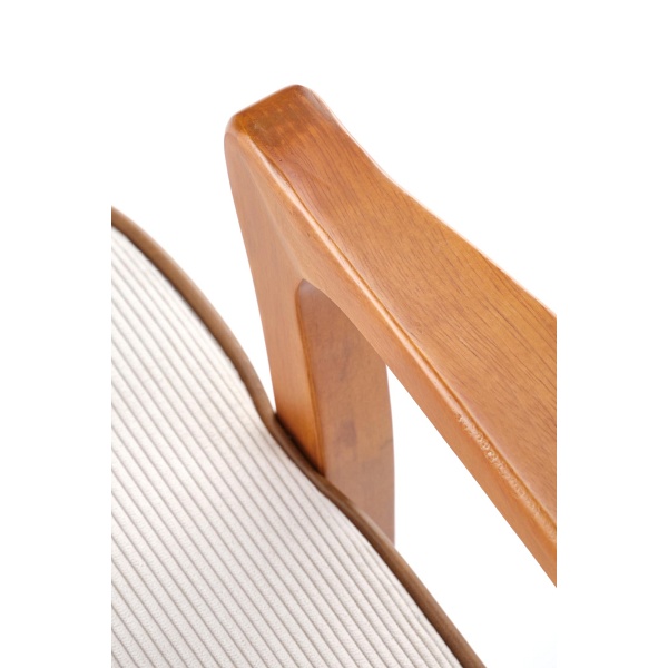 Fotel PASTORE wypoczynkowy jasny beż / jasny orzech - Halmar