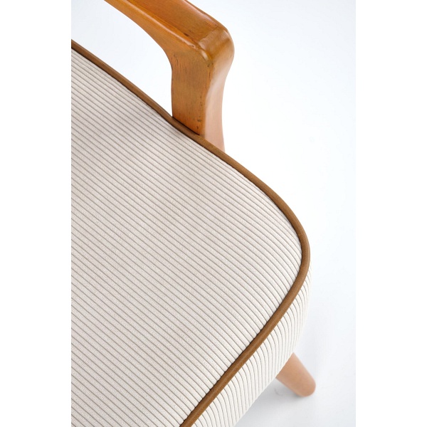 Fotel PASTORE wypoczynkowy jasny beż / jasny orzech - Halmar