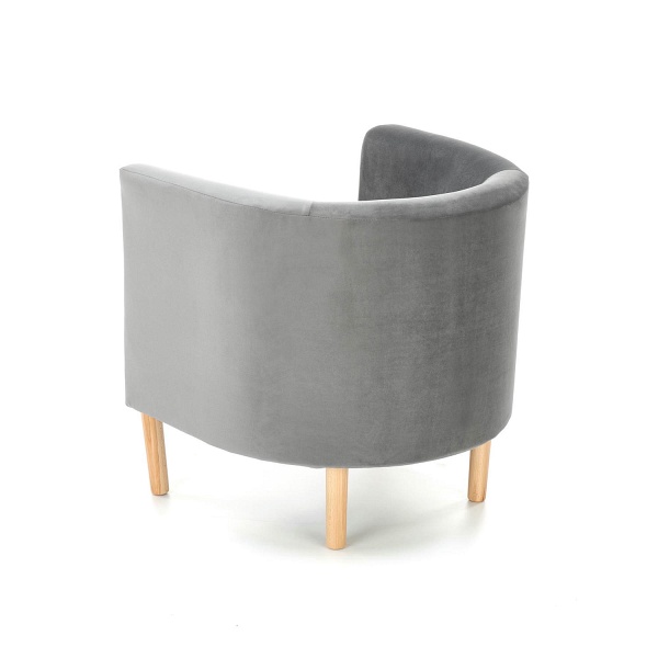 Fotel CLUBBY 2 wypoczynkowy popielaty / naturalny - Halmar