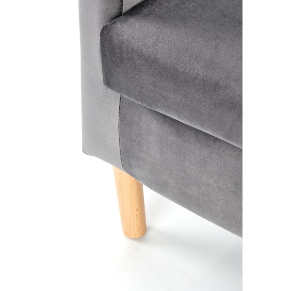 Fotel CLUBBY 2 wypoczynkowy popielaty / naturalny - Halmar