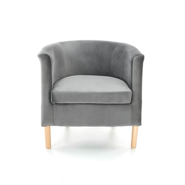 Fotel CLUBBY 2 wypoczynkowy popielaty / naturalny - Halmar