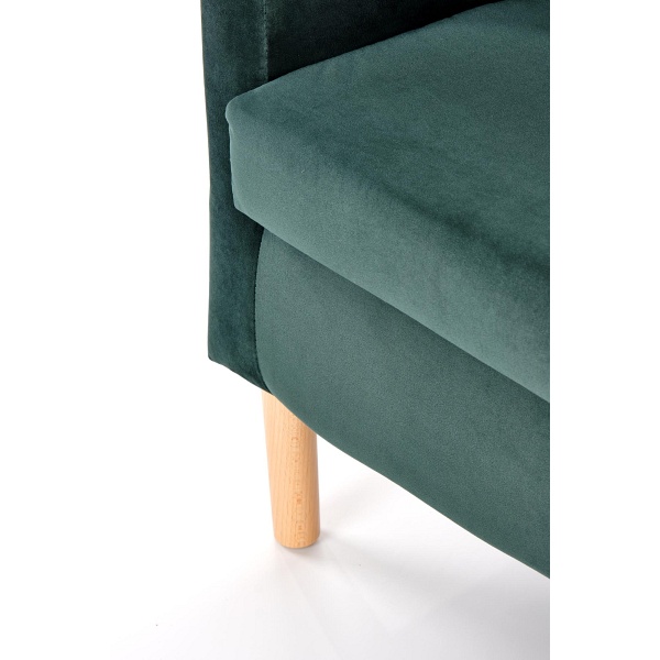 Fotel CLUBBY 2 wypoczynkowy ciemny zielony / naturalny - Halmar
