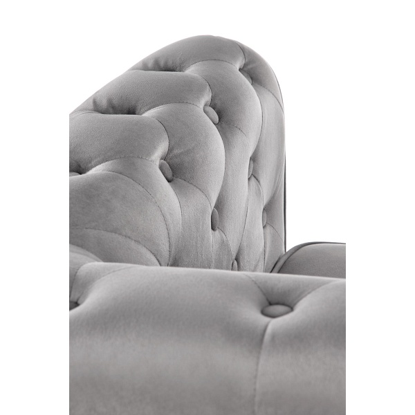 Fotel ERIKSEN wypoczynkowy popielaty / czarny - Halmar