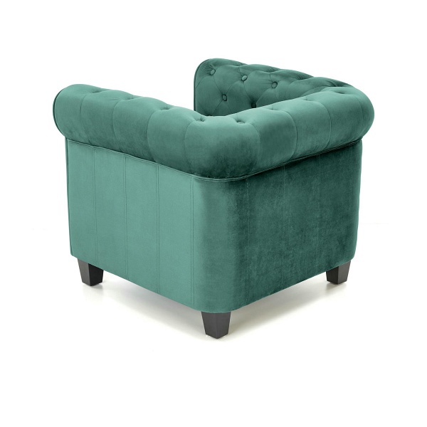 Fotel ERIKSEN wypoczynkowy ciemny zielony / czarny - Halmar