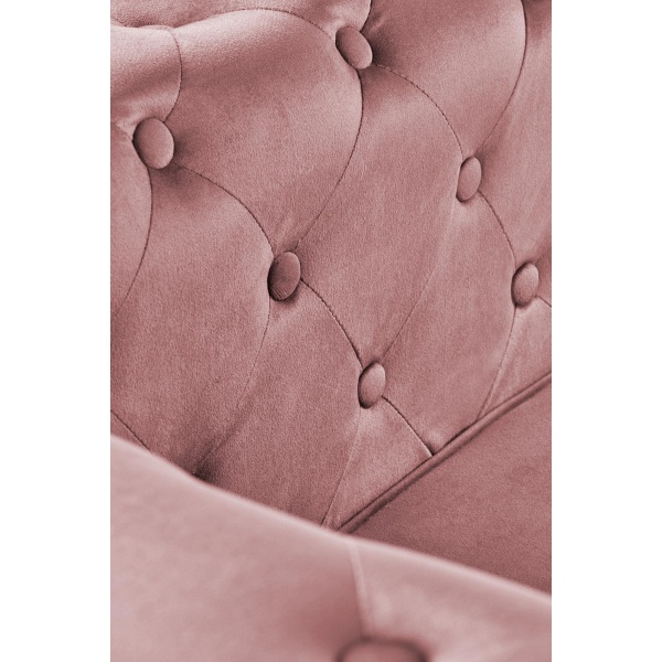 Fotel ERIKSEN wypoczynkowy różowy / czarny - Halmar