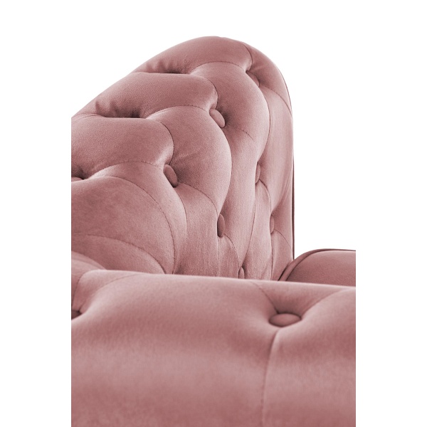 Fotel ERIKSEN wypoczynkowy różowy / czarny - Halmar