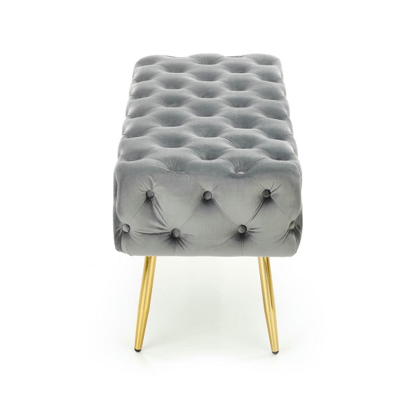 Ławka ATHENA popielaty / złoty - Halmar