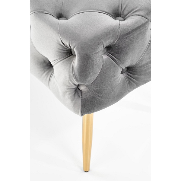 Ławka ATHENA popielaty / złoty - Halmar