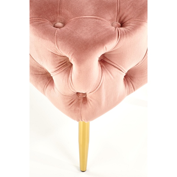 Ławka ATHENA różowy / złoty - Halmar