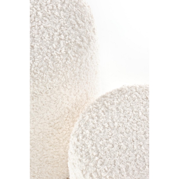 CANCUN zestaw 2 puf, kremowy / naturalny - Halmar