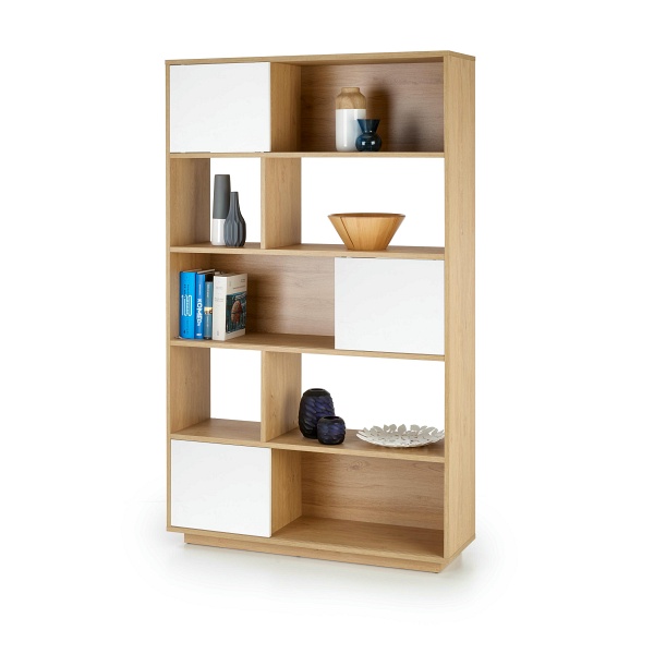 Regał REG23 dąb złoty / biały - Halmar