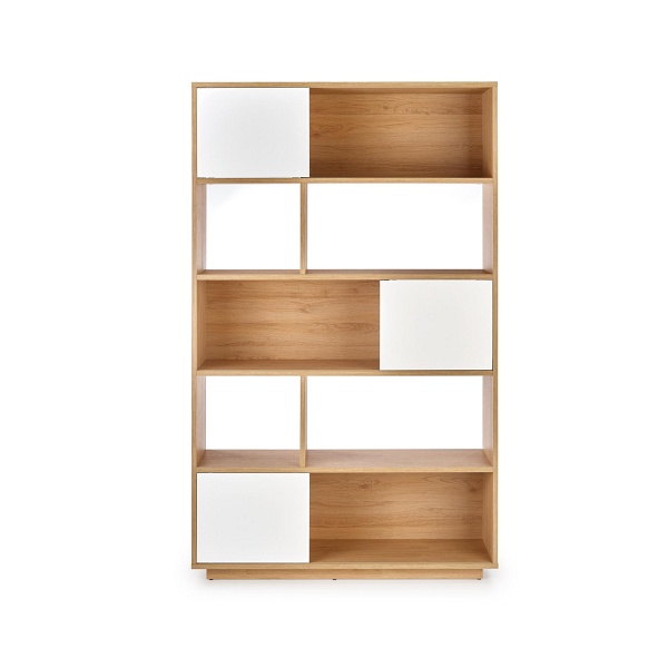 Regał REG23 dąb złoty / biały - Halmar