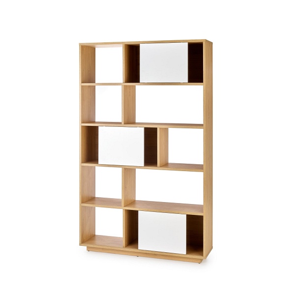 Regał REG23 dąb złoty / biały - Halmar