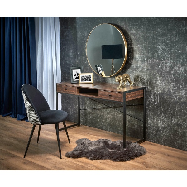 Biurko B46 orzechowy / czarny - Halmar