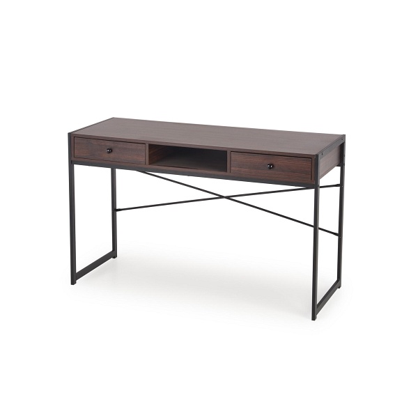 Biurko B46 orzechowy / czarny - Halmar