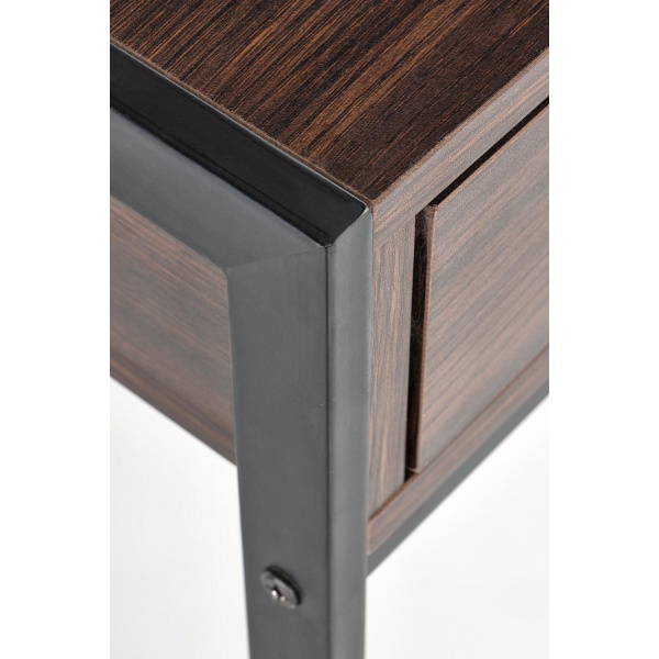 Biurko B46 orzechowy / czarny - Halmar