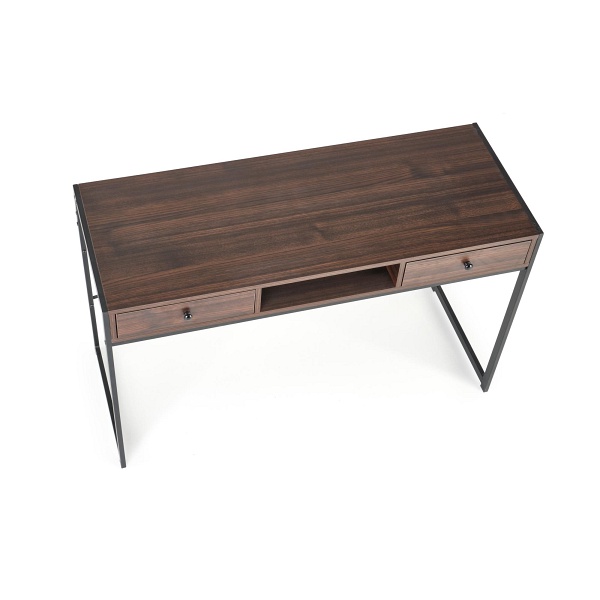 Biurko B46 orzechowy / czarny - Halmar