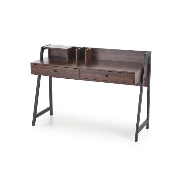 Biurko B47 orzechowy / czarny - Halmar