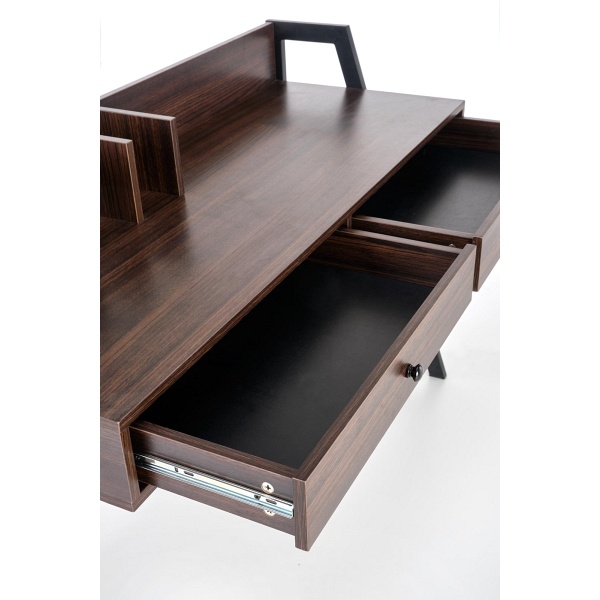 Biurko B47 orzechowy / czarny - Halmar